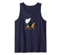 Flying Ghost Walking Belgian Malinois - Perro Mamá Papá Mascota Camiseta sin Mangas