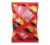 FLYING GOOSE Patatas fritas onduladas con sabor a Sriracha Chili, fritas en aceite de girasol, sabor picante - 12 x 100 g