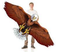 Flying Hoofer Cometa de águila calva para niños de 4 a 8 años y 8 a 12 años y adultos, fácil de volar, viene con mango de cuerda de cometa de 100 m, resistente y duradera, actividad familiar al aire