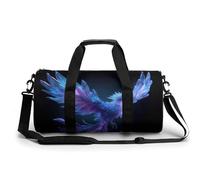 Flying Ice Phoenix in Magical Glow - Bolsa de viaje para gimnasio, para mujeres y hombres, bolsa de lona cilíndrica con correa para el hombro