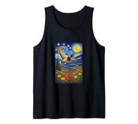 Flying Immigrant Mallard Duck in The Starry Night Painting Camiseta sin Mangas