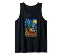 Flying Immigrant Mallard Duck in The Starry Night Painting Camiseta sin Mangas