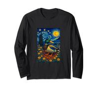 Flying Immigrant Mallard Duck in The Starry Night Painting Manga Larga