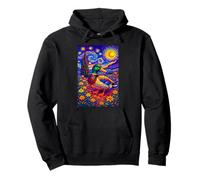 Flying Immigrant Mallard Duck in The Starry Night Painting Sudadera con Capucha