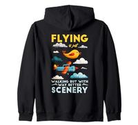 Flying is Just Walking but with Way Better Scenery Sudadera con Capucha