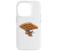 Flying Mouse Pilot Waffle Sweet Design Carcasa para iPhone 14 Pro