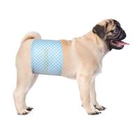 Flying Paws Bandas Desechables para el Vientre para Perros machos, pañales para Cachorros machos con indicador de Humedad, pañales Suaves súper absorbentes para Perros machos (M, 40)