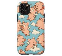 Flying Pigs Cartoon Fantasy Whimsical Piglet Cloud Art Carcasa para iPhone 11 Pro