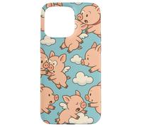 Flying Pigs Cartoon Fantasy Whimsical Piglet Cloud Art Carcasa para iPhone 15 Pro MAX