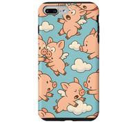 Flying Pigs Cartoon Fantasy Whimsical Piglet Cloud Art Carcasa para iPhone 7 Plus/8 Plus