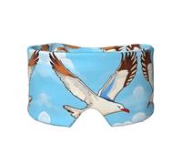 Flying Seagulls - Antifaz ajustable para dormir y orejeras, diadema unisex para dormir de lado (26.8 x 4.3 pulgadas), cubierta cómoda para viajes en interiores y exteriores, para yoga