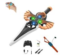 Flying Sword Rc Glider, Remote Flying Sword, 3-Speed Stunt Plane, Airplane with Autopilot and Gyro Stabilizer, Lightweight Easy Fly Rc Glider Outdoor Gift for Teens & Adults (Copper,Strap,1*battery)