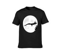 Flying To The Moon The Neverending Story X Et Scene Unisex 100% Cotton Short-Sleeve T-Shirts Black XXXL