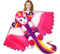 Flying Toy Kites-Unicorn Kite for Kids Adult Outdoor Beach Park Playing-Easy to Fly-100 Meter String with Handle, Great Gift for 5-60 Year Old Boys and Girls