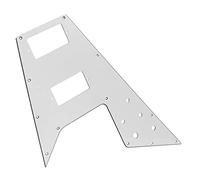 Flying V Pickguard Guitarra Eléctrica Scratch Plate Blanco 3Ply Para Reemplazo De Piezas De Guitarra Reemplazo de Golpeador de Guitarra Eléctrica