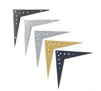 Flying V - Pieza para guitarra eléctrica en forma de V para puente para guitarra de 6 cuerdas, hardware de metal, barra de tope de repuesto, plata, oro, negro, 193 x 115 mm (negro A)