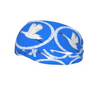 Flying White Goose - Banda elástica para el sudor deportiva con estampado de ganso blanco, adecuada para actividades al aire libre