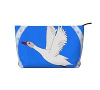 Flying White Goose - Bolsa de cosméticos de pana con cierre de cremallera, adecuada para viajes, camping y uso diario