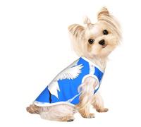 Flying White Goose - Camiseta transpirable sin mangas para perros pequeños y gatos, suave, ligera y elegante