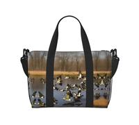 Flying Wild Ducks - Bolsa de transporte versátil con estampado de patos salvajes, ideal para negocios, deportes, estancias de fin de semana, color negro, talla única, Black, Talla única