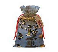 Flying Wild Ducks - Bolsas de regalo de varios tamaños, bolsas de regalo para celebraciones, reutilizables para cumpleaños y eventos especiales