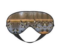 Flying Wild Ducks - Máscara de dormir unisex con estampado de patos salvajes, máscara de ojos de doble cara, ideal para un sueño profundo y cuidado de la piel