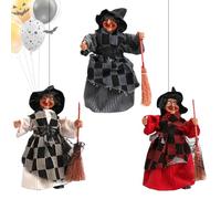 Flying Witch Decor, Halloween Witch Decorations, Witch Hanging Decor, Lightweight Witch Decor, Creative Halloween Decor, 12 x 25 cm, / 4,72 x 9,84 in, Creative Flying Witch Decorations for Halloween