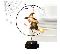 Flying Witch - Pantalla luminosa, lámpara flotante de Halloween | Decoraciones luminosas LED para el dormitorio en las camas entrantes, el dormitorio de acento encantado, el po