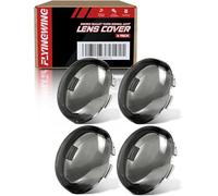 FLYINGWING - Juego de 4 tapas para lentes intermitentes Smoke Bullet compatibles con Harley Davidson Sportster, Softail, Road King, Road Glide, Street Glide, Electra Glide 2000-2024