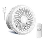 FlyingYun Ventilador de extracción de 100mm 160m³/h 4W, extractor de baño reversible de dos vías con 3 velocidades ajustables, Ventilador RC para Cocina Baño Ático Ventana Sótano