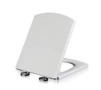 FLYIODFCXV Asiento de Inodoro, Asiento de Inodoro Blanco Cierre Suave con liberación rápida, Resistente y fácil Limpiar, Forma Cuadrada