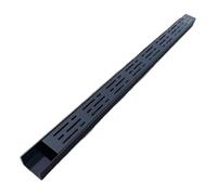 FLYIODFCXV canaleta de Acero Inoxidable, Drenaje de Zanja Rectangular Negro for áreas con césped, Drenaje Piso Acero Inoxidable 39,37 Pulgadas Largo