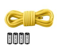 FLYIODFCXV Cordones de Zapatos, Banda elástica de Cuero for Hombres for Zapatos Casuales Cuerda Redonda con Cordones(Yellow)