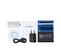 FLYIODFCXV Impresora térmica de Tickets, Impresora portátil Mini con Bluetooth, 58 mm, 2 Pulgadas, inalámbrica, for Recibos, POS, PC, facturas de Bolsillo(1Pinter Add 1Rolls)