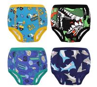 FLYISH DIRECT Calzoncillos de Entrenamiento para Niños y Niñas, 4-Pack de Ropa Interior de Entrenamiento Reutilizable, 100% Algodón, 6-Capas Absorbentes Braguitas de Aprendizaje, 6 años