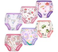 FLYISH DIRECT Calzoncillos de Entrenamiento para Niños y Niñas, 6 Packs de Ropa Interior de Entrenamiento Absorbente y Reutilizable, Momentos Gourmet, 6 años