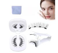 Flylash - Kit de pestañas magnéticas FlyLash con aplicador, aspecto natural reutilizable, no requiere pegamento, fuertes y ligeras, pestañas magnéticas sin delineador de ojos, fácil de usar (simple)