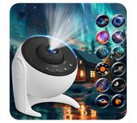 FlyLily Proyector De Galaxias Y Estrellas Real, Proyector Estrellas 13 En 1, Proyector De Galaxia Con Temporizador, Lampara Proyector Infantil Con RotacióN De 360° Para NiñOs, Fiestas, Navidad, Blanco