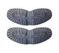 Flylin 2 pares de suelas de goma de repuesto, suela de goma antideslizante, suela de goma silenciosa, repuesto de reparación de zapatos para mujeres y hombres, zapatos de cuero (antepié negro