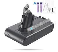 FLYLINKTECH Batería de 6000 mAh para aspiradora de Mano Dyson V6 DC62 DC59 DC61 DC58 DC72 DC74 Batería de Repuesto para aspiradora Dyson SV03 SV09 SV05 SV06 SV07, con 2 filtros y 1 Cepillo