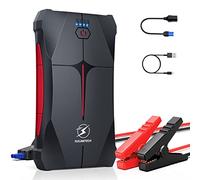 FLYLINKTECH Jump Starter 1500A Peak 13200mAh Power Pack para Coche de Carrera Impermeable IP66 (hasta 5,0 L Ges o 4,0 L Diesel) Booster batería de Emergencia con Puerto USB Smart y LED Flashligh