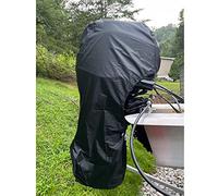 FLYMEI Cubiertas para Motor de Barco, Cubierta Completa para Motor Fuera de borda con Tela Oxford 420D Resistente, Revestimiento Extra de PVC, Cubiertas de Motor fueraborda Resistentes al Agua para