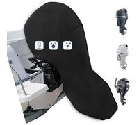 FLYMEI Cubiertas para Motor de Barco, Cubierta Completa para Motor Fuera de borda con Tela Oxford 420D Resistente, Revestimiento Extra de PVC, Cubiertas de Motor fueraborda Resistentes al Agua para