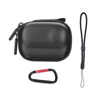 Flymile Funda de transporte pequeña para Insta360 GO 3, mini bolsa de almacenamiento de poliuretano rígida, bolsa portátil de viaje con mosquetón de bolsillo, accesorio de cámara de acción (negro)