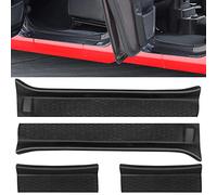 FlyOX Kit de Protectores de umbral de Puerta de Goma Negra para Jeep Wrangler JL JLU Gladiator JT 4 Puertas 2018-2021, reemplazo de Cobertura Completa