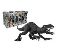 ZANIMO & CO - T-Rex con una Jaula - 033068 - Negro - Plástico - Dinosaurio - Juguete para niños - Realista - Miniatura - Surtido de Animales - A Partir de 3 años