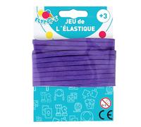 FLYPOP'S - Elástico - Juego de Tiempo de Juego - 013585LIN - Color Aleatorio - Goma - Juego de Habilidad - Juguete para niños - 9 cm x 13 cm - A Partir de 3 años