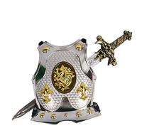 FLYPOP'S - Espada Sónica y Armadura de Caballero - Accesorios de Disfraz - 183202 - Oro y Plata - Plástico - Caballero - Juguete Infantil - Carnaval - 59 cm x 22 cm - A Partir de 6 años.