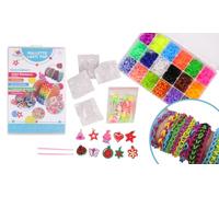 FLYPOP'S - Estuche de 2400 Elásticos - Manualidades - 038661 - Multicolor - Plástico - Joyería - Juguete para niños - Pulsera - Hazlo tú Mismo - A Partir de 5 años