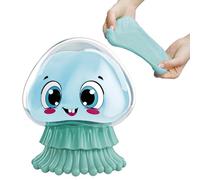 FLYPOP'S - Kit de Slime Medusa - Pop - 031095 - Azul - Pop - Fosforescente - Juguete para Niños - Creatividad - Actividades Manuales - Regalo - Cumpleaños - Masa Pegajosa - A Partir de 6 años
